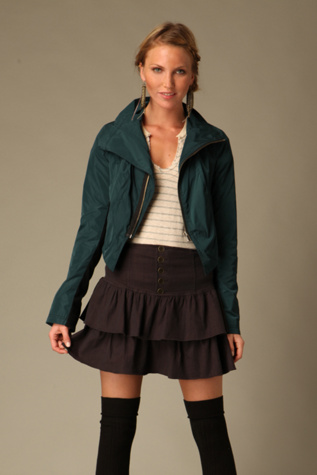 Tiered Denim Ruffle Mini