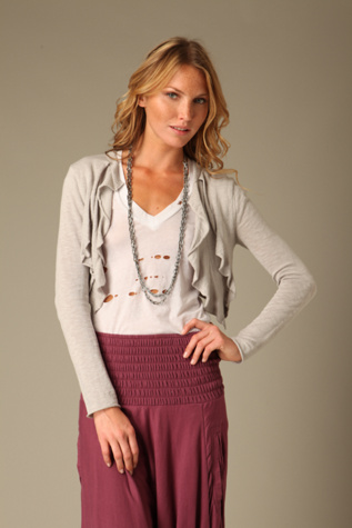 Ruffle Front Cardigan