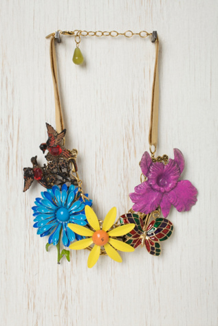 One of a Kind Vintage Flower Necklace