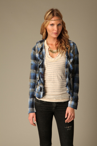 Plaid Cascading Blazer