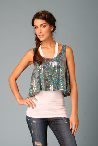 Voluminous Sequin Top
