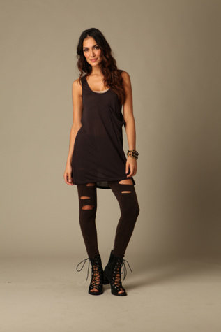 Washed Out Torn Legging