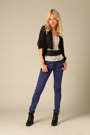 FP Purple Wash Super Skinny Jeans