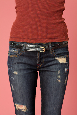 Snake Stud Double Wrap Belt