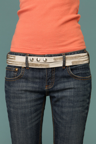 Beaded Shine Double Wrap Belt