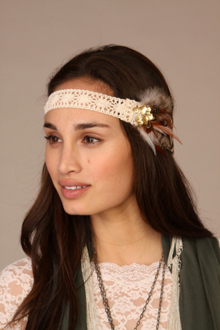 Feather and Gem Headband
