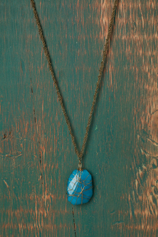 Caged Stone Pendant Necklace