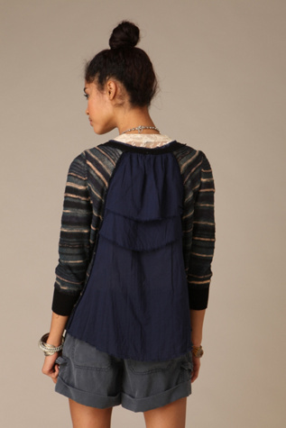 We The Free Ruffle Back Cardigan