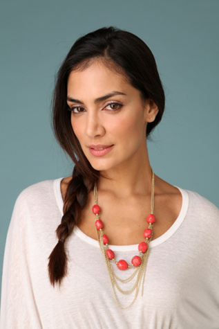 Twisted Chain & Rock Necklace
