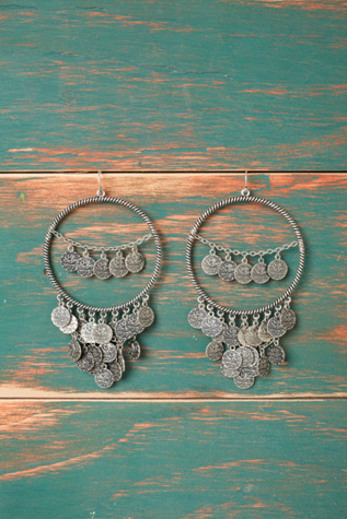 Big Hoop & Coin Earring