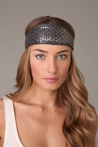 Fresca Leather Tie Back Headband