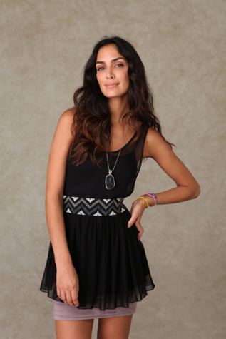 Chiffon And Mesh Slip