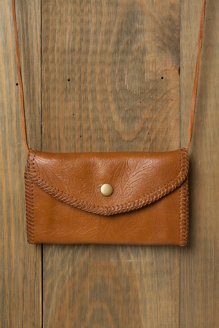 Embossed Leather Crossbody