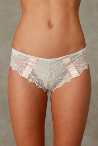 Scalloped Lace Pantie with Stripes