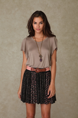 Ditsy Double Print Skirt