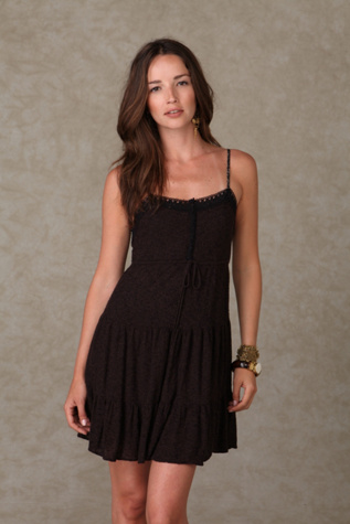 Solid Tiered Knit Dress