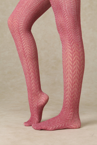 Heathered Pointelle Tights