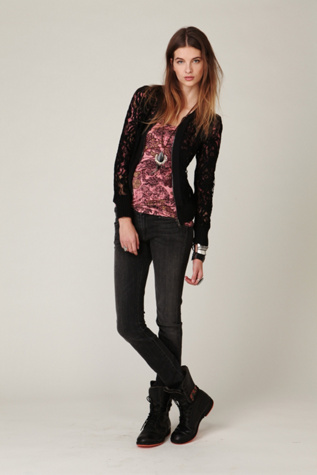Always Rosey Lace Bomber