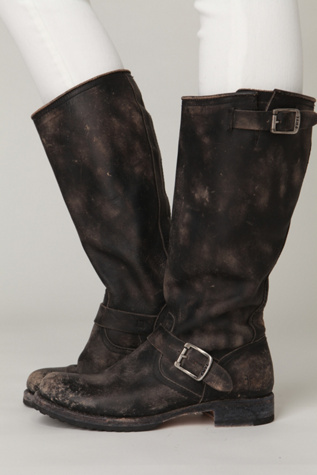 Stone Wash Slouch Boot
