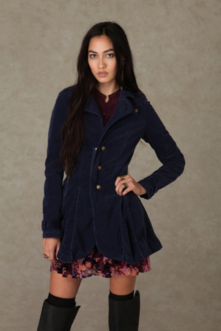 Velvet Moto Fit and Flare Jacket