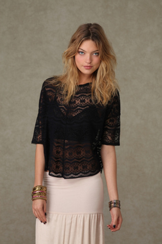 Short Sleeve Lace Top