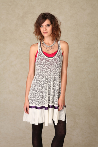 FP-1 Lacey Ribbon Trapeze Dress