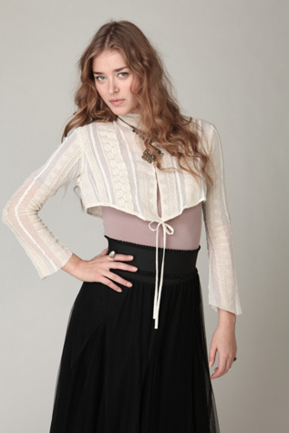 Victoria's Lace Cropped Cardigan