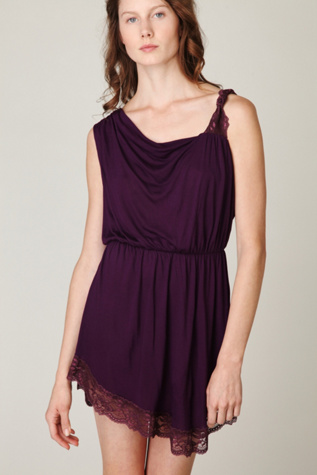 One Shoulder Lace Trim Tunic