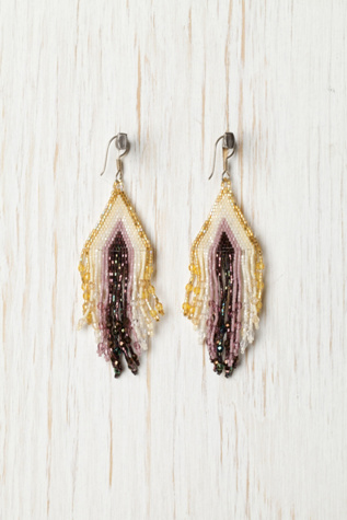 Aurora Bead Fringe Earring