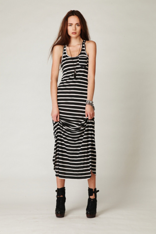 Striped Racer Maxi Dress