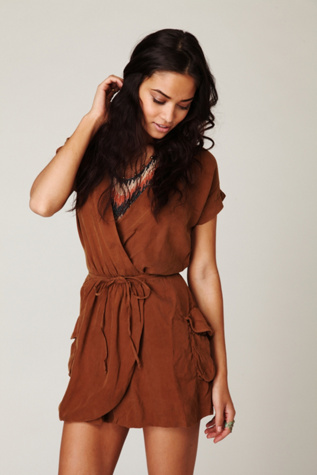 Seneca Solid Wrap Dress