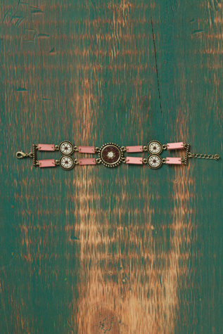 Discs and Leather Bracelet
