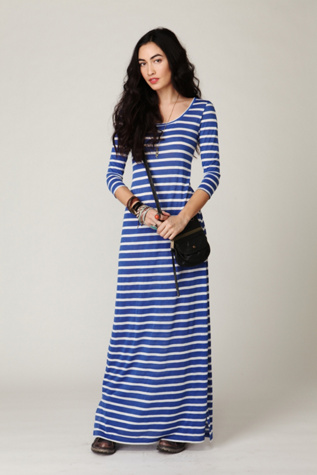Long Sleeve Striped Maxi Dress