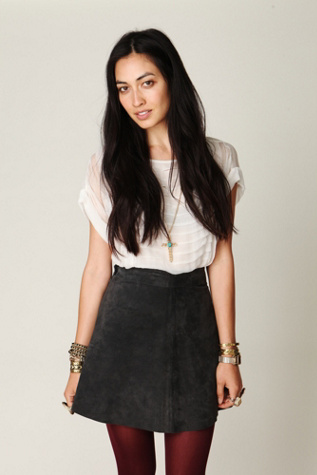 Suede Circle Skirt