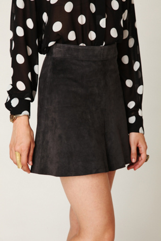 Suede Circle Skirt