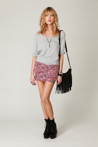 Large Vintage Floral Scrunch Skirt