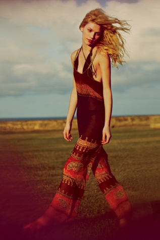 Sheer Printed Romper