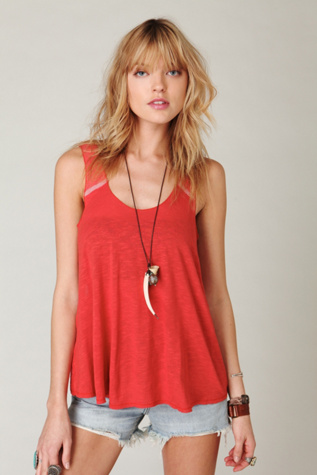 Mesh Back Button Tank
