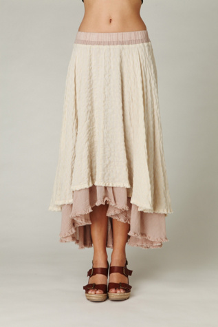 Plaid High Low Maxi Skirt
