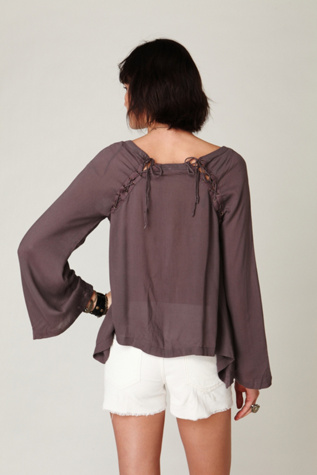 Bell Sleeve Lace Up