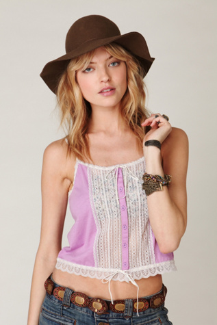 Crop Buttonfront Cami