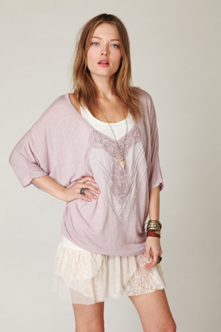 Applique Batwing Top