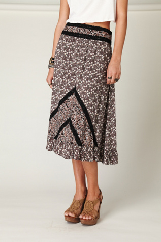 Printed Tea Length Skirt