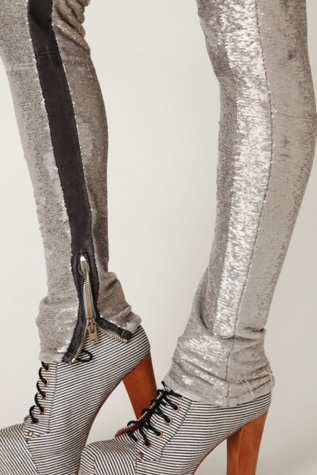 Distressed Sequin Pants