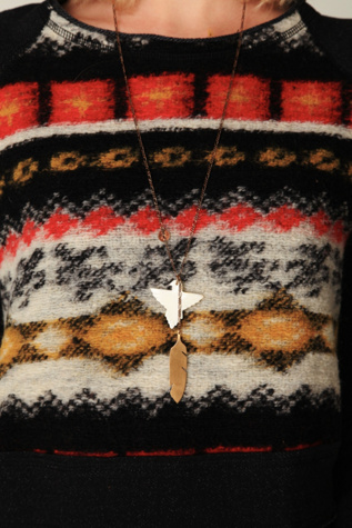 Heavy Knit Pieced Sweater