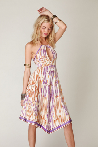Slinky Knit Printed Halter Dress