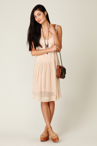 Sheer Tea Length Tank Dress
