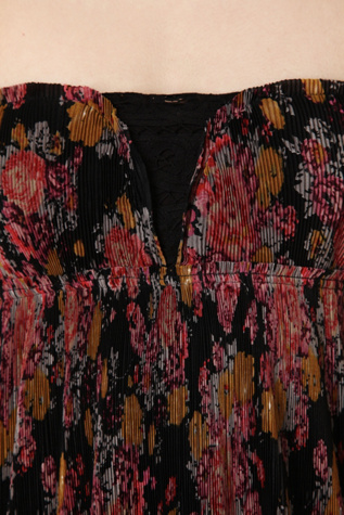 Printed Pleated Tube Top