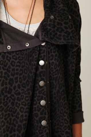 Leopard French Terry Cardigan