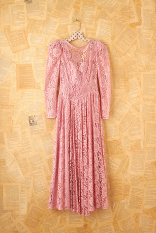 Vintage Pink Lace Princess Dress